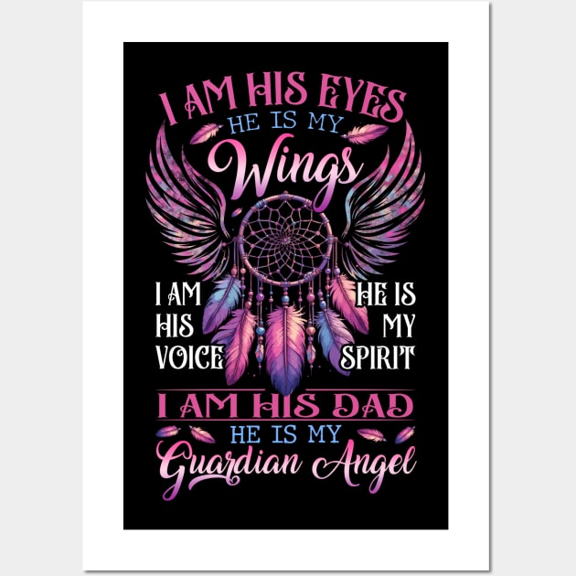 Dad Son He Is My Guardian Angel Memorial Day Wall Art by Buleskulls 